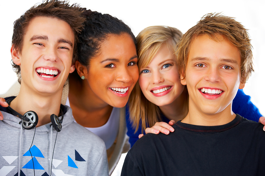 smiling young people