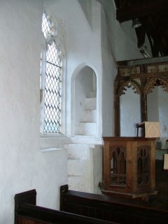  The former rood loft stairway 